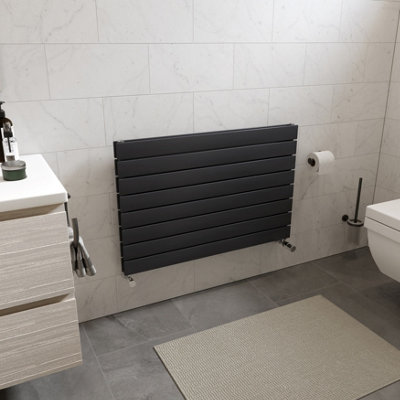 Ximax Vertirad Duplex Hwhd1195600a Anthracite Gas Horizontal Designer Panel Radiator, (W)900Mm X (H)595Mm