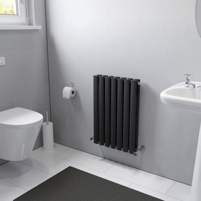 Ximax Fortuna Duplex Ford600410a Anthracite Gas Vertical Designer 1601Btu Radiator, (W)410Mm X (H)600Mm