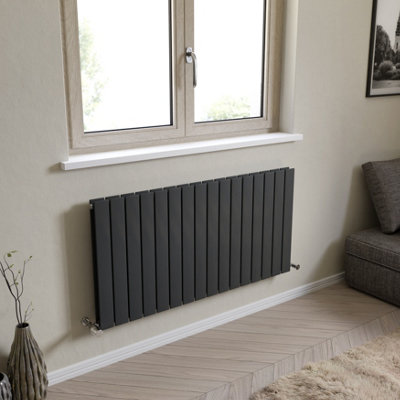 Ximax Vertirad Duplex Hwd6001195a Anthracite Gas Horizontal Designer Panel 3901Btu Radiator, (W)1195Mm X (H)600Mm