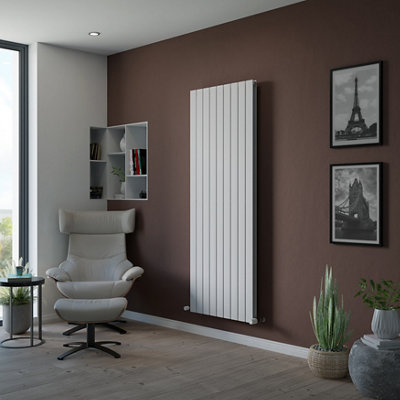 Ximax Vertirad Duplex Universal Hwd180670w White Horizontal Or Vertical Designer 7130Btu Radiator, (W)670Mm X (H)1800Mm