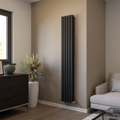 Ximax Champion Duplex Chd18029a Anthracite Vertical Designer 3127Btu Radiator, (W)294Mm X (H)1800Mm