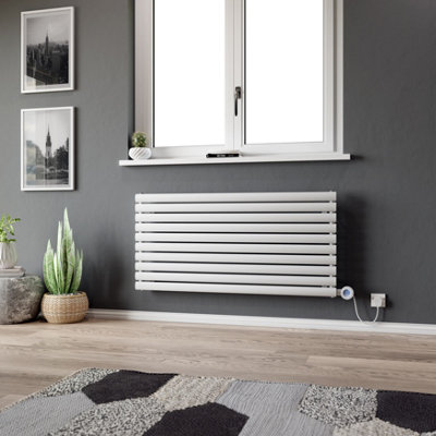 Ximax Champion Forhe1164600w White Electric & Gas Horizontal Designer 3072Btu Radiator, (W)1200Mm X (H)584Mm