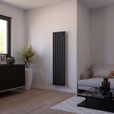 Ximax Champion For1500410a Anthracite Gas Vertical Designer 2488Btu Radiator, (W)410Mm X (H)1500Mm