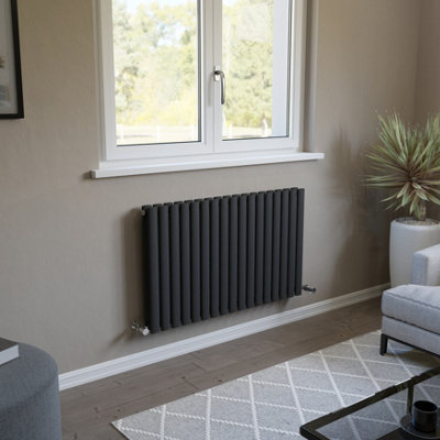 Ximax Champion Duplex Ford600990a Anthracite Gas Horizontal Designer 3887Btu Radiator, (W)990Mm X (H)600Mm