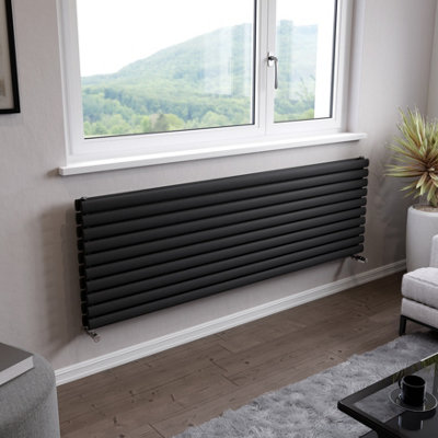 Ximax Champion Duplex Fordh5841800a Anthracite Gas Horizontal Designer Radiator, (W)1800Mm X (H)584Mm