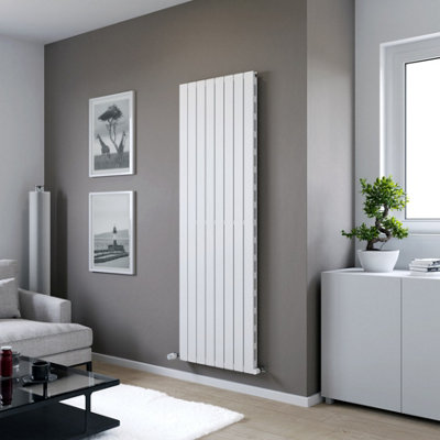 Ximax Vertirad Slimline Duplex Deluxe Hwhs1800295w White Gas Vertical Designer Panel Radiator, (W)595Mm X (H)1800Mm