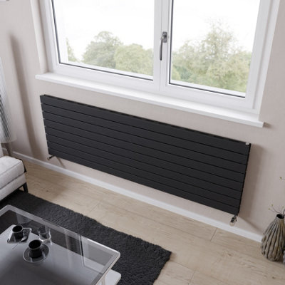 Ximax Vertirad Slimline Duplex Deluxe Hwdhs5951000a Anthracite Gas Horizontal Designer Panel Radiator, (W)1800Mm X (H)595Mm