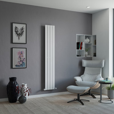 Ximax Vertirad Hw1800295w White Horizontal Or Vertical Designer 1890Btu Radiator, (W)295Mm X (H)1800Mm