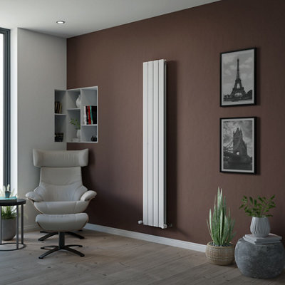 Ximax Vertirad Duplex Hwd180030w White Horizontal Or Vertical Designer 3402Btu Radiator, (W)295Mm X (H)1800Mm