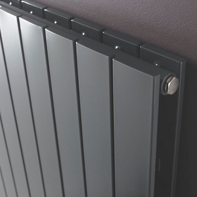 Ximax Vertirad Duplex Hwd180045a Anthracite Horizontal Or Vertical Designer 4535Btu Radiator, (W)445Mm X (H)1800Mm