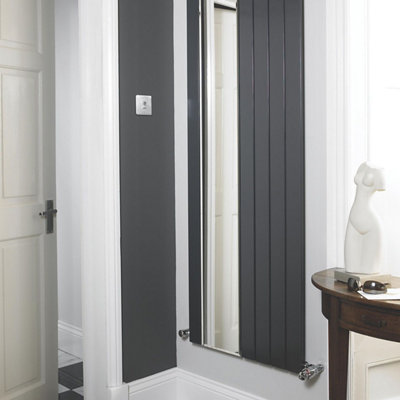 Ximax Vertirad Mirror Hwm180060a Anthracite Horizontal Or Vertical Designer 2097Btu Radiator, (W)595Mm X (H)1800Mm