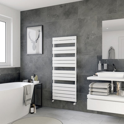 Ximax P2 P21420600w White Gas Vertical Designer Towel Warmer Radiator, (W)600Mm X (H)1420Mm