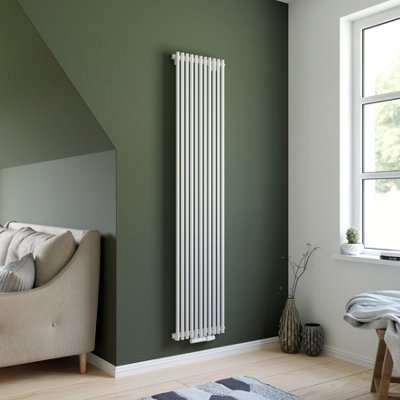 Ximax Gamba Ga1800400w White Gas Vertical Designer Radiator, (W)400Mm X (H)1800Mm