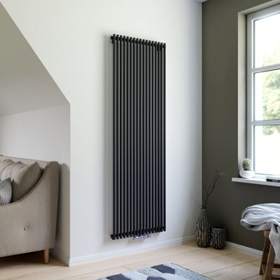 Ximax Gamba Ga1800400a Anthracite Gas Vertical Designer Radiator, (W)610Mm X (H)1800Mm