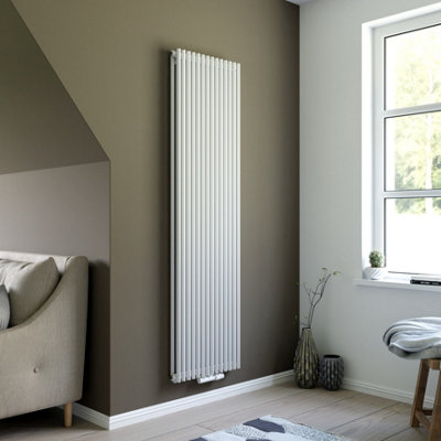 Ximax Gamba Duplex Gad1800295w White Gas Vertical Designer Radiator, (W)505Mm X (H)1800Mm