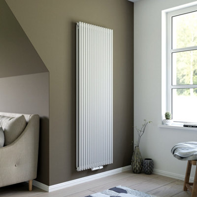 Ximax Gamba Duplex Gad1800295w White Gas Vertical Designer Radiator, (W)610Mm X (H)1800Mm