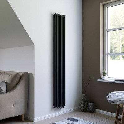 Ximax Gamba Duplex Gad1800295a Anthracite Gas Vertical Designer Radiator, (W)295Mm X (H)1800Mm