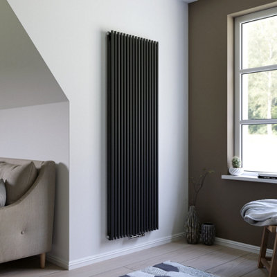 Ximax Gamba Duplex Gad1800295a Anthracite Gas Vertical Designer Radiator, (W)610Mm X (H)1800Mm