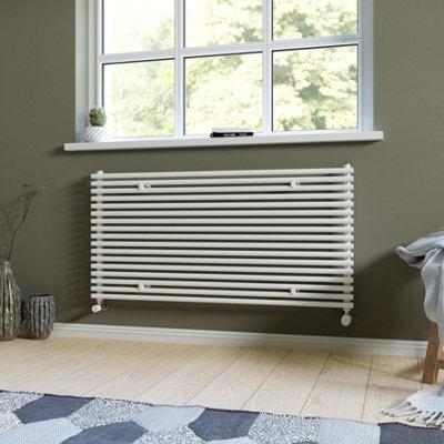 Ximax Gamba Gah6101000w White Gas Horizontal Designer Radiator, (W)1200Mm X (H)610Mm