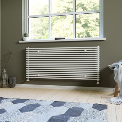 Ximax Gamba Gah6101000w White Gas Horizontal Designer Radiator, (W)1400Mm X (H)610Mm