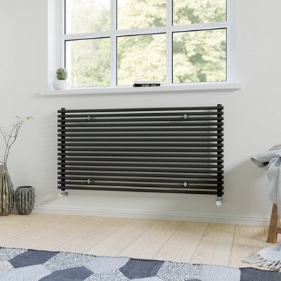 Ximax Gamba Gah6101000a Anthracite Gas Horizontal Designer Radiator, (W)1200Mm X (H)610Mm