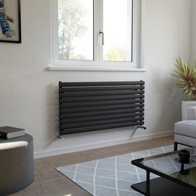Ximax Forh5841200w Anthracite Gas Horizontal Designer 2587Btu Radiator, (W)1200Mm X (H)584Mm
