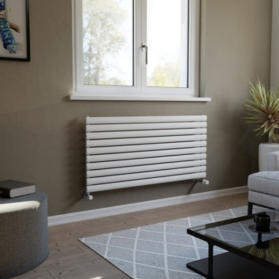 Ximax Champion Duplex Forh5841200w White Gas Horizontal Designer 2587Btu Radiator, (W)1200Mm X (H)584Mm