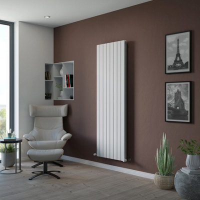 Ximax Vertirad Duplex Hwd1800595w White Gas Vertical Designer Panel 5369Btu Radiator, (W)595Mm X (H)1800Mm