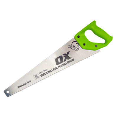 Ox Tools Second Fix 500Mm Very Fine Ergonomic Wood Saw, 14 Tpi 370G