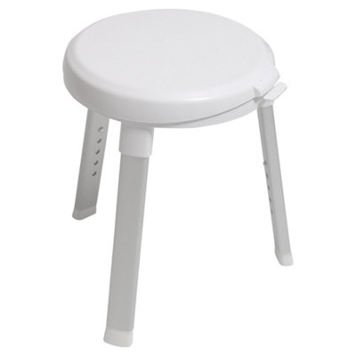 Evekare Deluxe White Plastic Freestanding Shower Seat (H)530Mm (W)357Mm